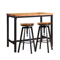 3pcs Bar Table Barstools Industrial
