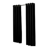 2x Blockout Curtains Panels 3 Layers Black CD1003-140X230-BK