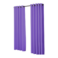 2x Blockout Curtains Panels 3 Layers Purple