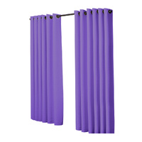 2x Blockout Curtains Panels 3 Layers Purple