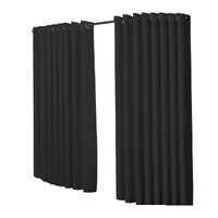 2x Blockout Curtains Panels 3 Layers Black CD1003-300X230-GY