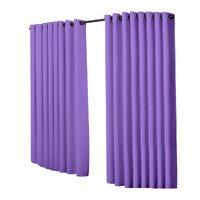 2x Blockout Curtains Panels 3 Layers Purple CD1003-300X230-GY