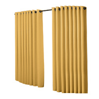 2x Blockout Curtains Panels 3 Layers Mustard CD1003-300X230-GY