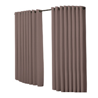2x Blockout Curtains Panels 3 Layers Taupe CD1003-300X230-GY