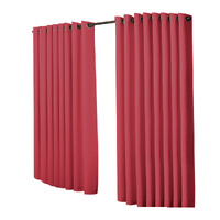 2x Blockout Curtains Panels 3 Layers Burgundy CD1003-300X230-GY