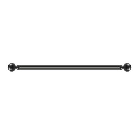 Steel Curtain Rod Quiet Rail Black