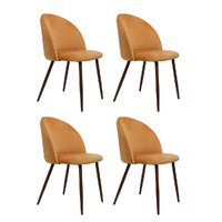 Levede 4x Dining Chairs Seat French Mustard