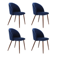 Levede 4x Dining Chairs Seat French Navy