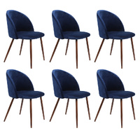 Levede 6x Dining Chairs Seat French Navy