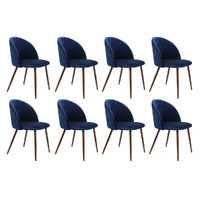 Levede 8x Dining Chairs Seat French Navy