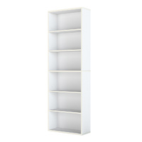 Levede 6 Tier Book Shelf Adjustable Shelves White