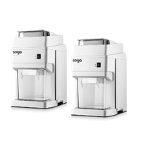 2X 300 Watts Electric Ice Shaver Crusher Slicer Snow Cone Maker Commercial Tabletop Machine 120kgs/h White