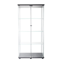 164cm Glass Display Cabinet 2 Doors