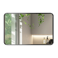  Wall Mirror Rectangle Bathroom Black
