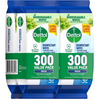 Dettol 600 x Disinfectant Wipes Fresh (300's x 2)