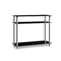 Console Table Tempered Glass Black