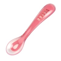 Silicone Suction Divided Plate & Spoon - Pink