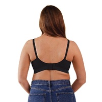  Silk Seamless Sheer Nursing Bra Black S