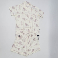 Domia Bamboo Fiber Short Sleeve Pajama Set Pinecone Space 170 L