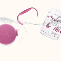 Aqulea Clear Straw Bottle Mug 200ml Pink Circus