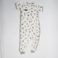 Domia Bamboo Fiber Cotton Short Sleeve Split Leg Sleeping Bag  1.0Tog  Spacecraft XL
