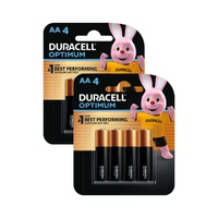 2x Duracell Optimum AA Batteries 4pk