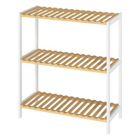 Levede Bamboo Storage Rack 3 Tier Shelf Shoe Organiser