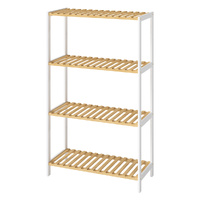 Levede Bamboo Storage Rack 4 Tier Shelf Shoe Organiser