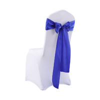 20x Satin Chair Sashes Covers Wedding Navy