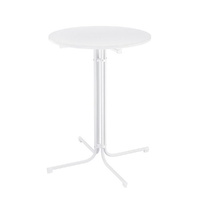 Gardeon Outdoor Bar Table Round Folding Desk Top 109cm Patio Furniture White