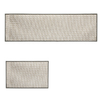 Marlow Kitchen Rug 2PCS Woven Non Slip Absorbent Grey