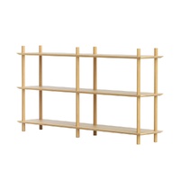Artiss Bookshelf 3 Tiers Bookcase Display Shelves Wooden Storage Stand Rack Pine