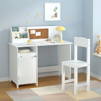 Keezi Kids Table and Chair Set Children Study Play Toys Desk w/ Cabinet Storage