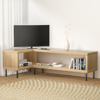  Entertainment Unit Corner TV Cabinet Storage Shelf Bevis