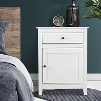 Bedside Tables Side Table Drawers Nightstand White