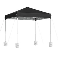 Instahut Gazebo 2x2m Outdoor Patio Garden Marquee Shade w/ Base Pods Black