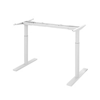 Standing Desk Sit Stand Motorised Adjustable Frame Only Dual Motor White