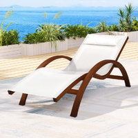 Sun Lounge Outdoor Furniture Timber Armchair Wooden Stand
