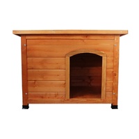 Little Buddies Wooden Flat Roof Dog Kennel