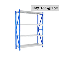 Garage Storage Steel Rack Long Span Shelving 1.5m-wide 400kg