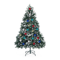 Home Ready 210cm 1290 tips Green Snowy Christmas Tree Xmas