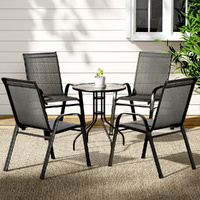 Outdoor Furniture Table and chairs Stackable Bistro Set Patio Coffee