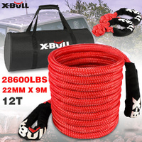 X-BULL Kinetic Rope Snatch Strap Recovery Kit Dyneema Tow Winch