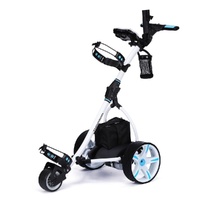 THOMSON Golf Buggy Electric Trolley Automatic Motorised Foldable Cart LED