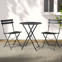 Outdoor Setting Table and Chairs Folding Patio Furniture Bistro Set