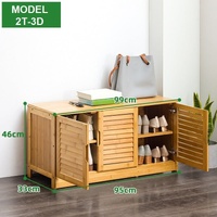 Bamboo Bench Seat Shoe Rack Shoe Bench Storage Bench