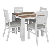Dining Set Table Chair Solid Acacia Wood Timber - Multi Color
