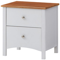 Brownwood Storage Cabinet Shelf Side End Table -White