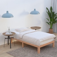 Warm Wooden Natural Bed Base Frame