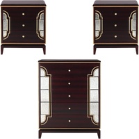 Booneville 2pc Bedside Table Solid Wood Chest of Drawers Nightstand